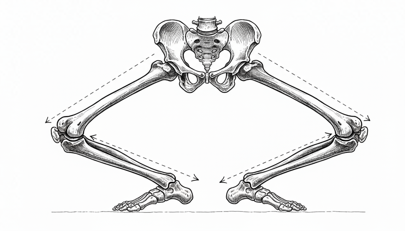 Leg gravity exercise showing grounding through the legs